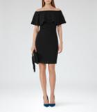 Reiss Balm - Womens Off-the-shoulder Dress In Black