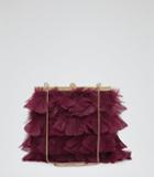 Reiss Grayson Feather Embellished Clutch