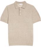 Reiss Hendrick - Mens Mottled Polo Shirt In Brown, Size Xs