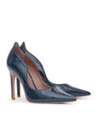 Reiss Ness - Womens Patent-leather Court Shoes In Green, Size 6