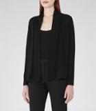 Reiss Minna - Womens Open-front Cardigan In Black, Size Xs