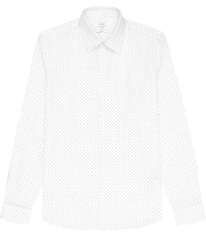Reiss Jenas - Mens Polka Dot Shirt In White, Size Xs