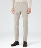 Reiss Boston - Mens Slim-fit Tailored Trousers In Brown, Size 30