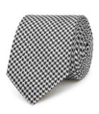 Reiss Leroy - Mens Silk Houndstooth Tie In White, Size One Size