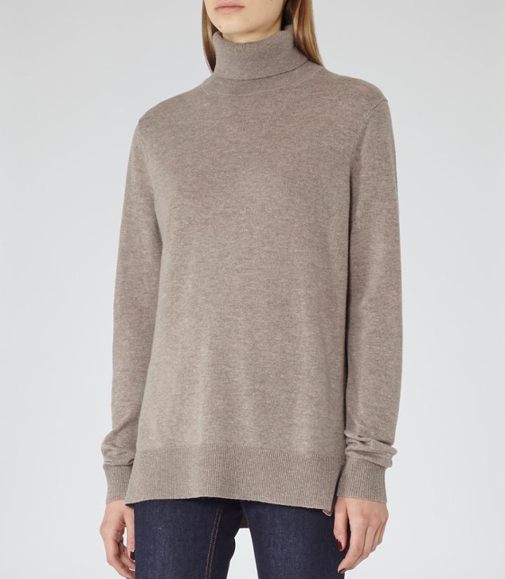 Reiss Rembi - Womens Cashmere-blend Jumper In Brown, Size L