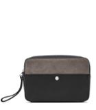 Reiss Ponti Suede Panel Wash Bag
