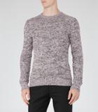 Reiss Turbine - Flecked Jumper In Purple, Mens, Size Xs