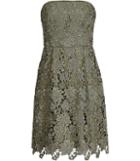 Reiss Demetra - Womens Strapless Lace Dress In Green, Size 4