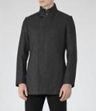 Reiss Forceful - Mens Funnel Collar Jacket In Grey, Size Xs