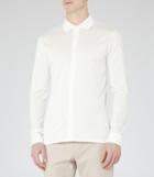 Reiss Chapter - Mercerised Cotton Shirt In White, Mens, Size Xs
