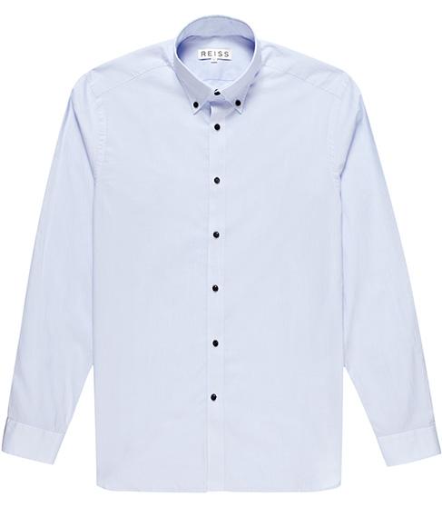 Reiss Barry Button Down Shirt With Contrast Buttons