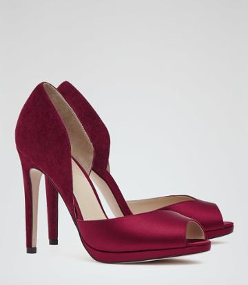 Reiss Minuet - Womens Peep-toe Shoes In Red, Size 4