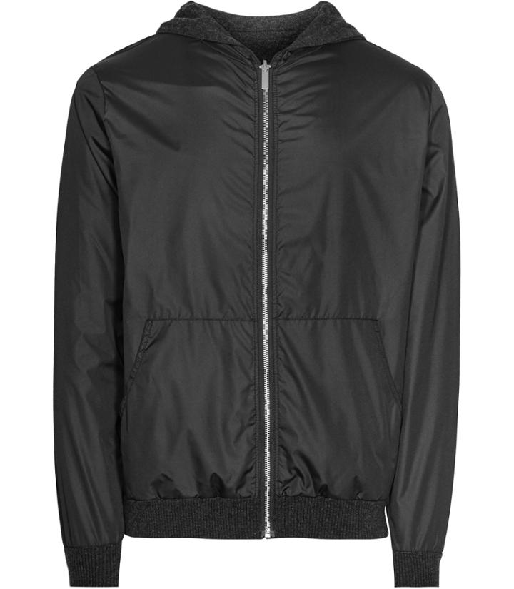 Reiss Ontario - Mens Reversible Wool-blend Bomber Jacket In Grey, Size Xs