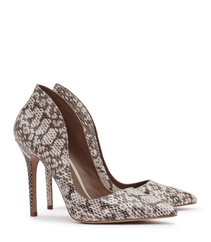 Reiss Ottavia - Snakeskin Shoes In White, Womens, Size 8