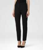 Reiss Dartmouth Trouser - Womens Textured Tailored Trousers In Black, Size 6