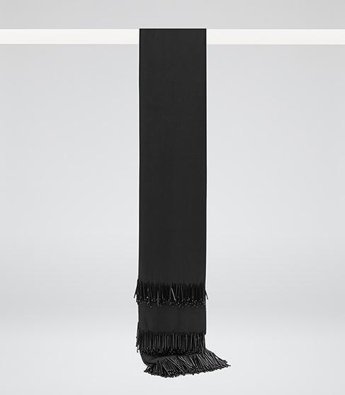 Reiss Riley Beaded Silk Scarf