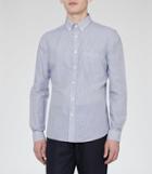 Reiss Garcia - Mens Stripe Button-down Shirt In Blue, Size L