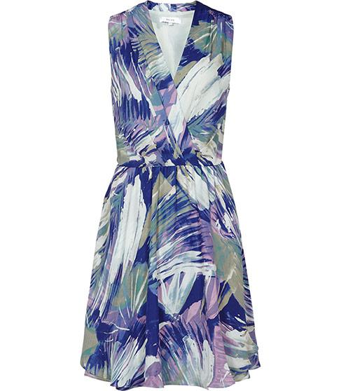 Reiss Carmen Draped Printed Dress