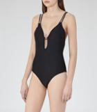 Reiss Amara - Cross-back Swimsuit In Black, Womens, Size Xs