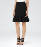 Reiss Gisele - Womens Peplum Skirt In Black, Size 8