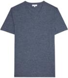 Reiss Dayton Marl - Mens V-neck T-shirt In Blue, Size Xs