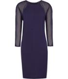 Reiss Dalston - Womens Sheer-sleeve Shift Dress In Blue, Size 4