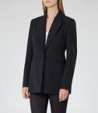 Reiss Leoni - Wide-lapel Blazer In Blue, Womens, Size 0