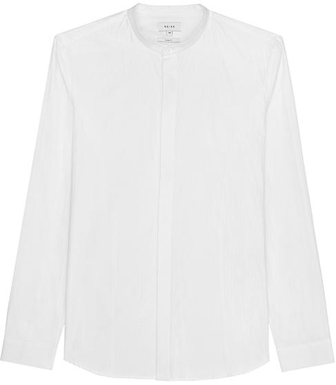 Reiss Shaka Grandad Collar Shirt