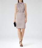 Reiss Rana - Womens Halterneck Dress In Grey, Size 4
