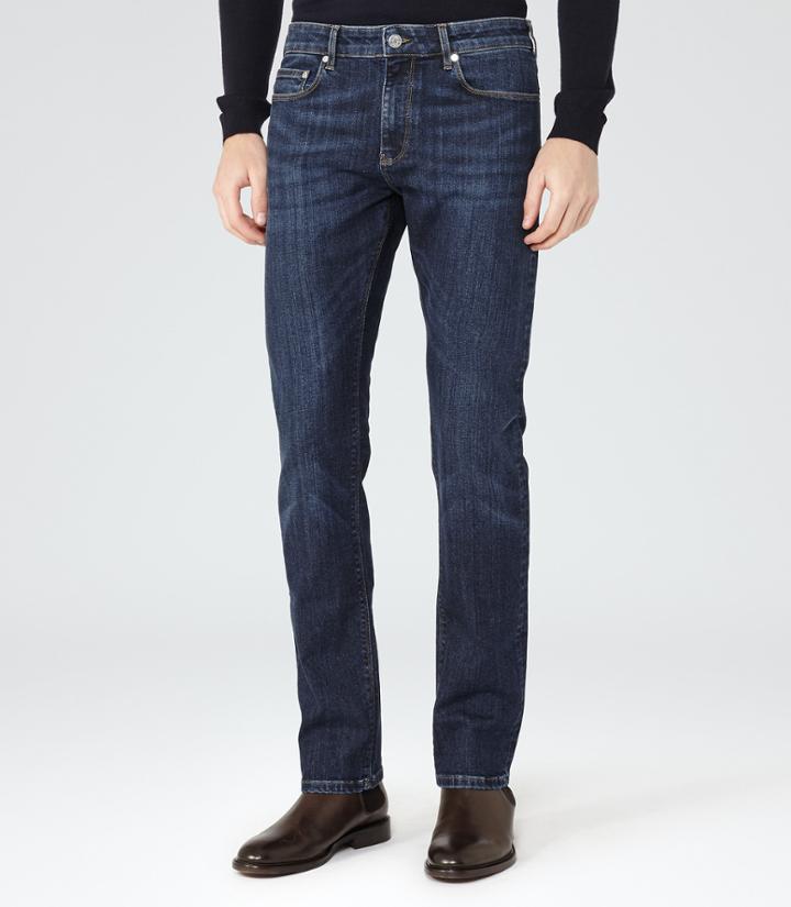Reiss Crimson - Mens Stretch Jeans In Blue, Size 30