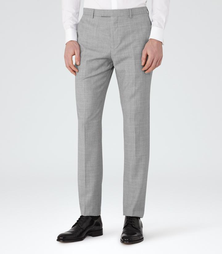 Reiss Harry T - Modern Fit Trousers In Grey, Mens, Size 28