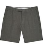 Reiss Valley - Mens Linen And Cotton Shorts In Brown, Size 28