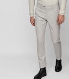 Reiss Zang - Slim Melange Trousers In Grey, Mens, Size 34
