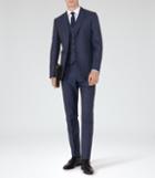 Reiss Fury - Mens Notch Lapel Suit In Blue, Size 38