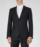 Reiss Kreider B - Wool And Silk Blazer In Blue, Mens, Size 36