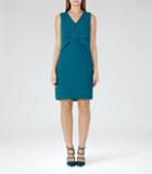 Reiss Elly - Waterfall-front Dress In Blue, Womens, Size 2