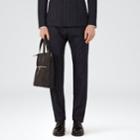 Reiss Grove T - Mens Pinstripe Wool Trousers In Blue