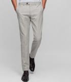 Reiss Display - Wool Blend Trousers In Grey, Mens, Size 28