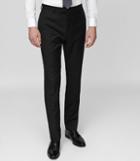 Reiss Harry T - Modern Fit Trousers In Black, Mens, Size 28