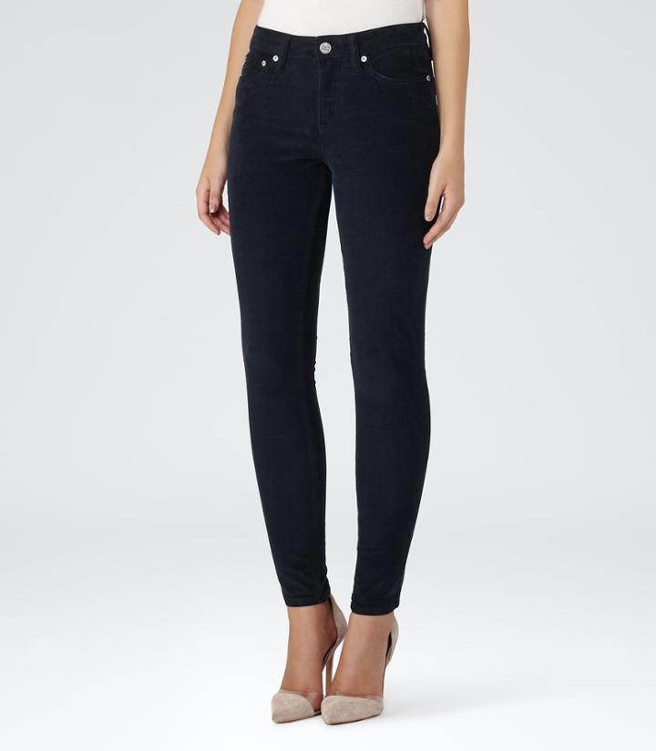 Reiss Joni - Skinny Cords In Blue, Womens, Size 2