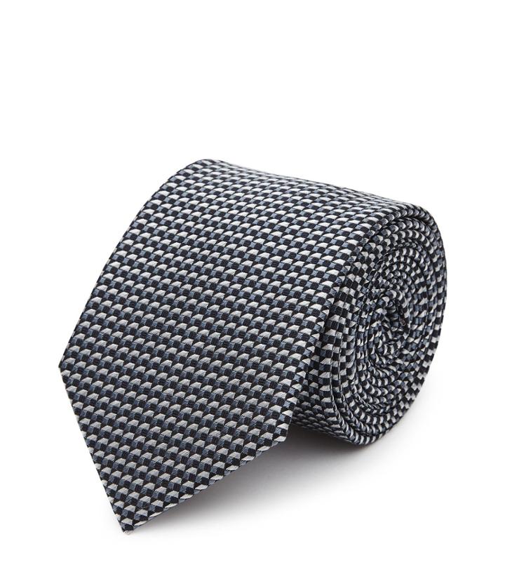 Reiss Nordman - Graphic Silk Tie In Blue, Mens