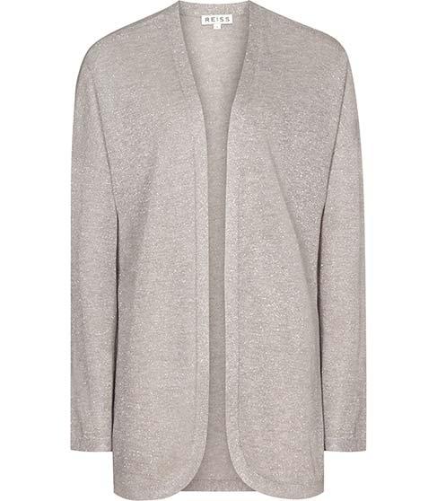 Reiss Coral Knitted Glitter Shrug