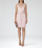 Reiss Kiera - Womens Twist-front Dress In Pink, Size 4