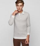 Reiss Mountain - Textured Polo Shirt In Grey, Mens, Size S