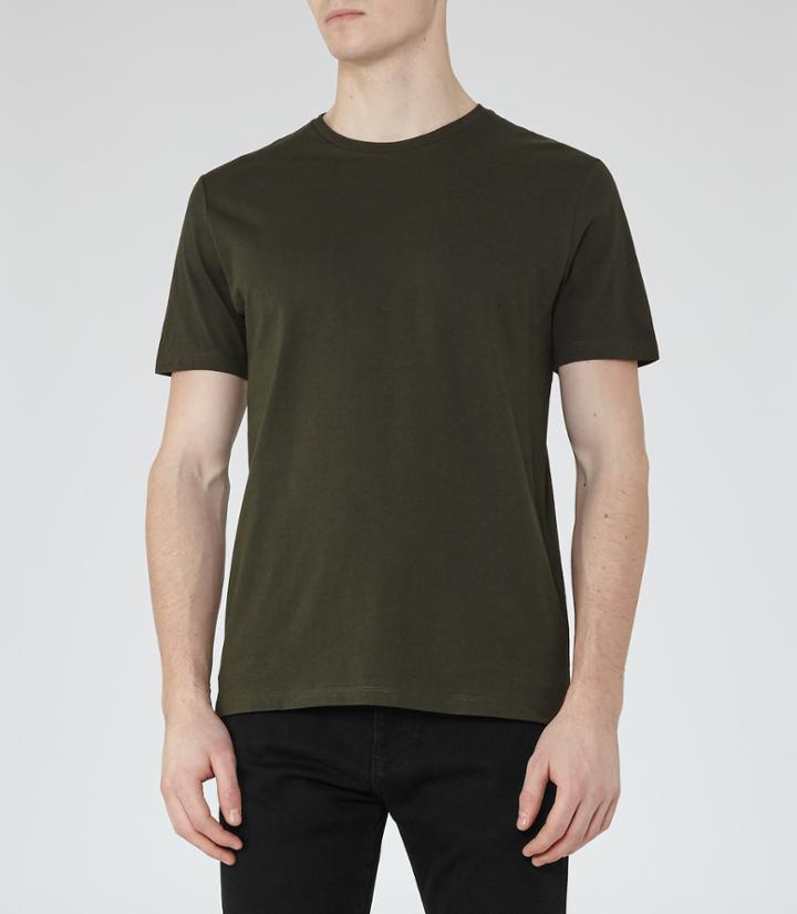 Reiss Bless - Mens Crew Neck T-shirt In Green, Size Xl