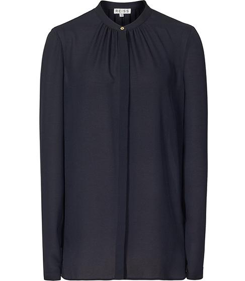 Reiss Holloway Pintuck-neckline Blouse