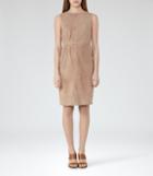 Reiss Bray - Womens Suede Dress In White, Size 4