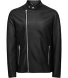 Reiss Georgia - Mens Leather Tab Collar Jacket In Black, Size Xs