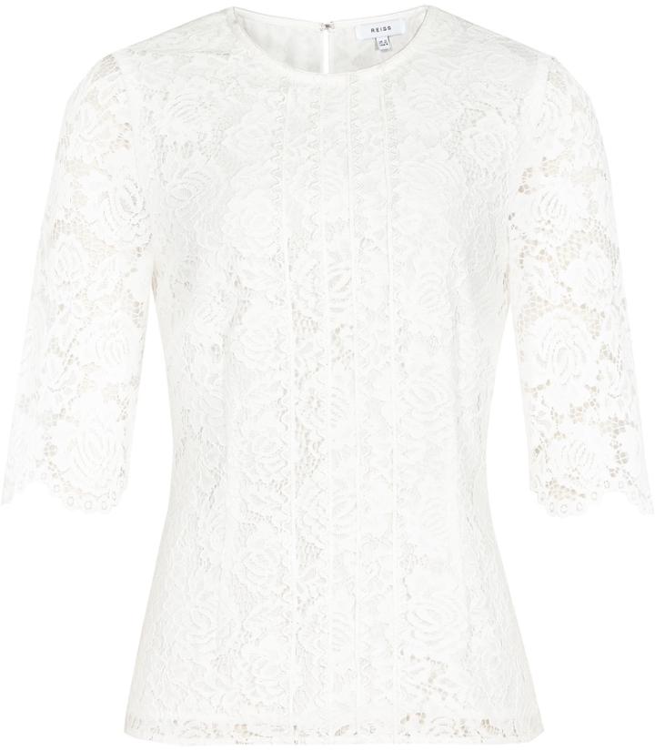 Reiss Mitsy - Womens Lace Top In White, Size 4