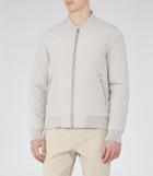 Reiss Mountain - Zip Bomber Jacket In Grey, Mens, Size Xs